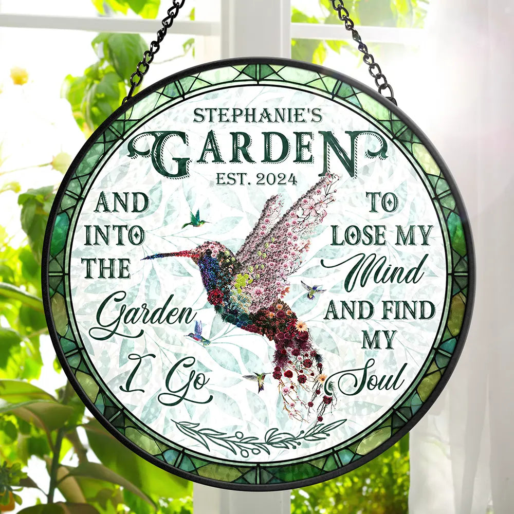 And Find My Soul Garden Floral Art - Personalized Stained Glass Window Hanging Suncatcher ORNA1210