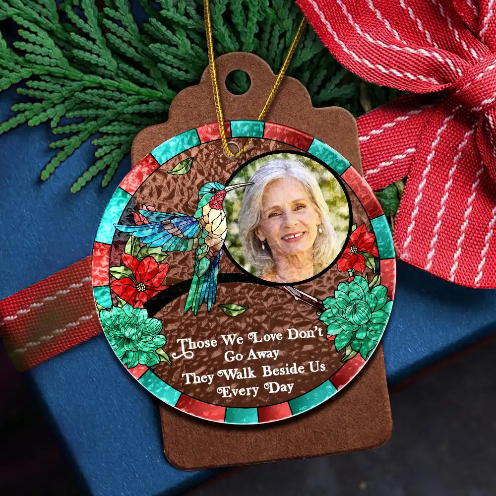 Custom Photo I'm Always With You Memorial - Personalized Stained Glass Ornament ORNA1210