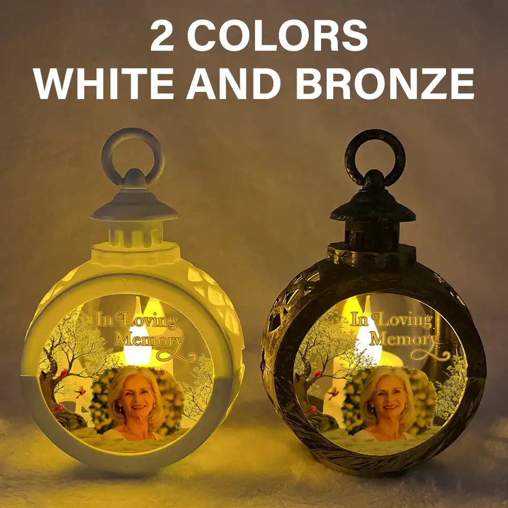 Custom Photo Memorial Although You Cannot See Me - Personalized Candlelight Lantern Ornament ORNA1210
