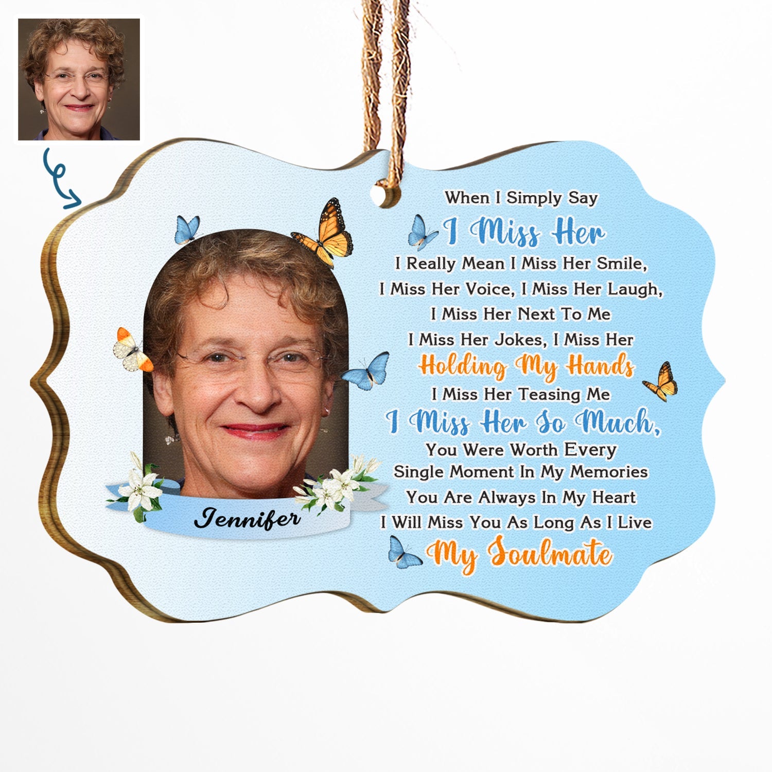 Custom Photo Christmas Memorial Miss You As Long As I Live - Personalized Custom Wooden Ornament ORNA1210