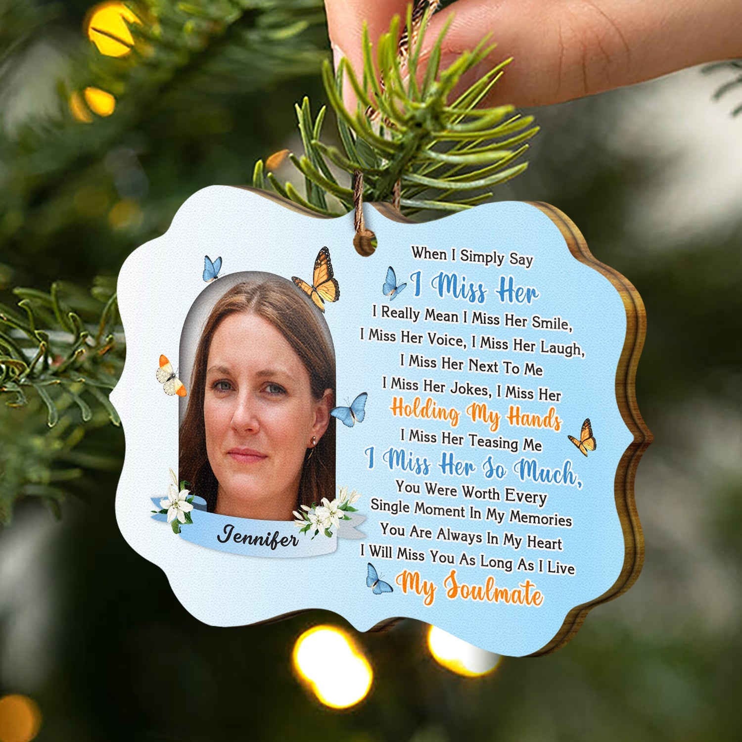 Custom Photo Christmas Memorial Miss You As Long As I Live - Personalized Custom Wooden Ornament ORNA1210
