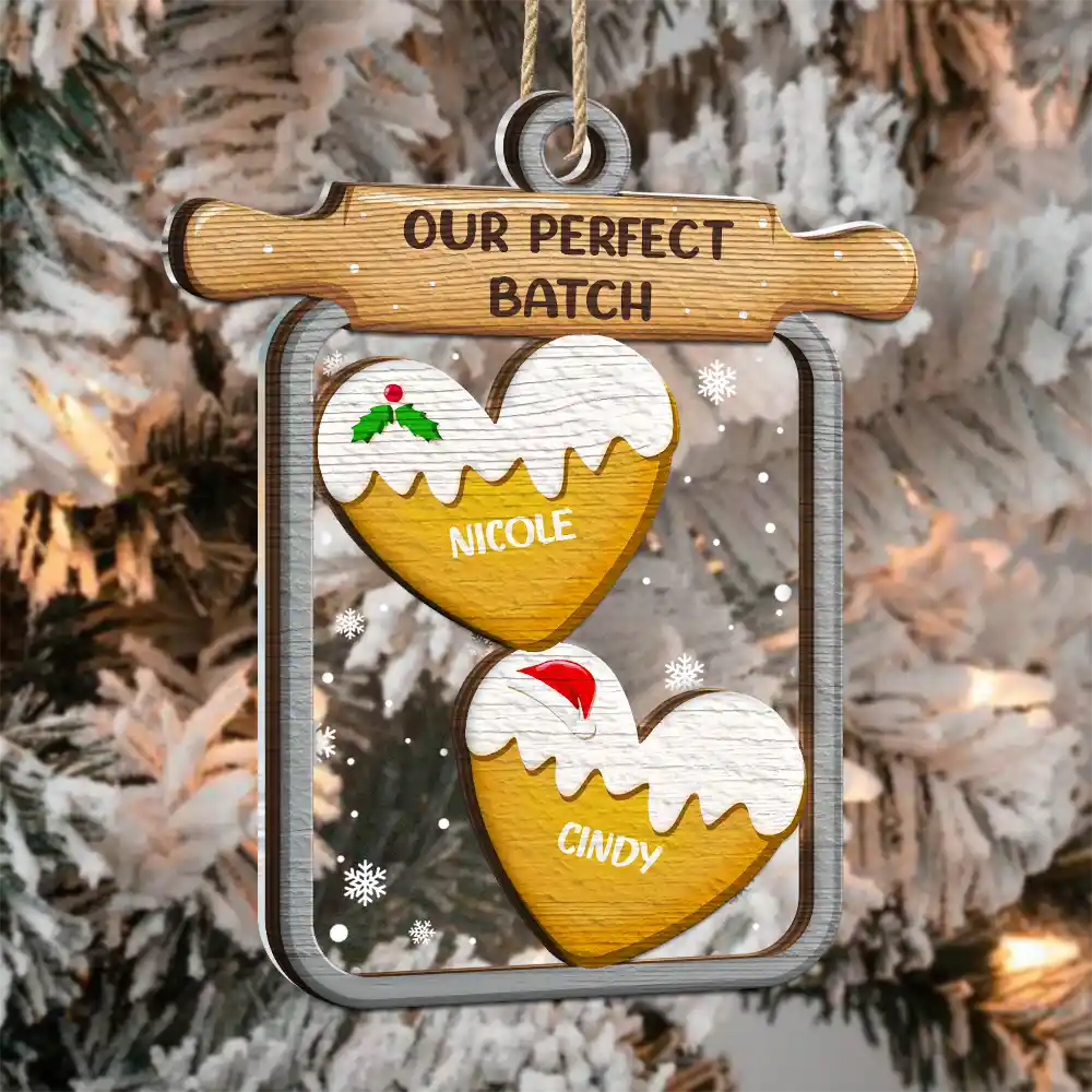 Gingerbread Cookie Our Family - Personalized 2-Layered Mix Ornament ORNA1210