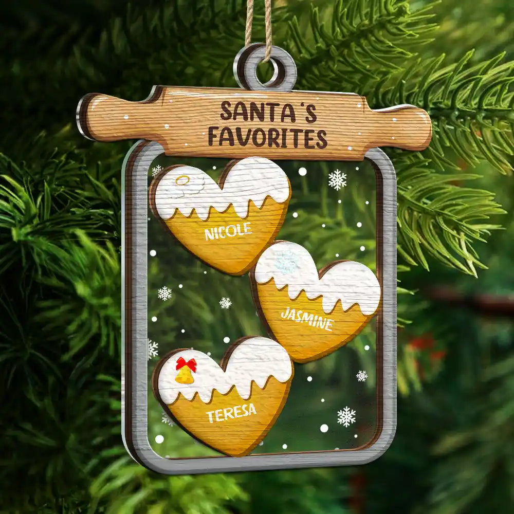 Gingerbread Cookie Our Family - Personalized 2-Layered Mix Ornament ORNA1210