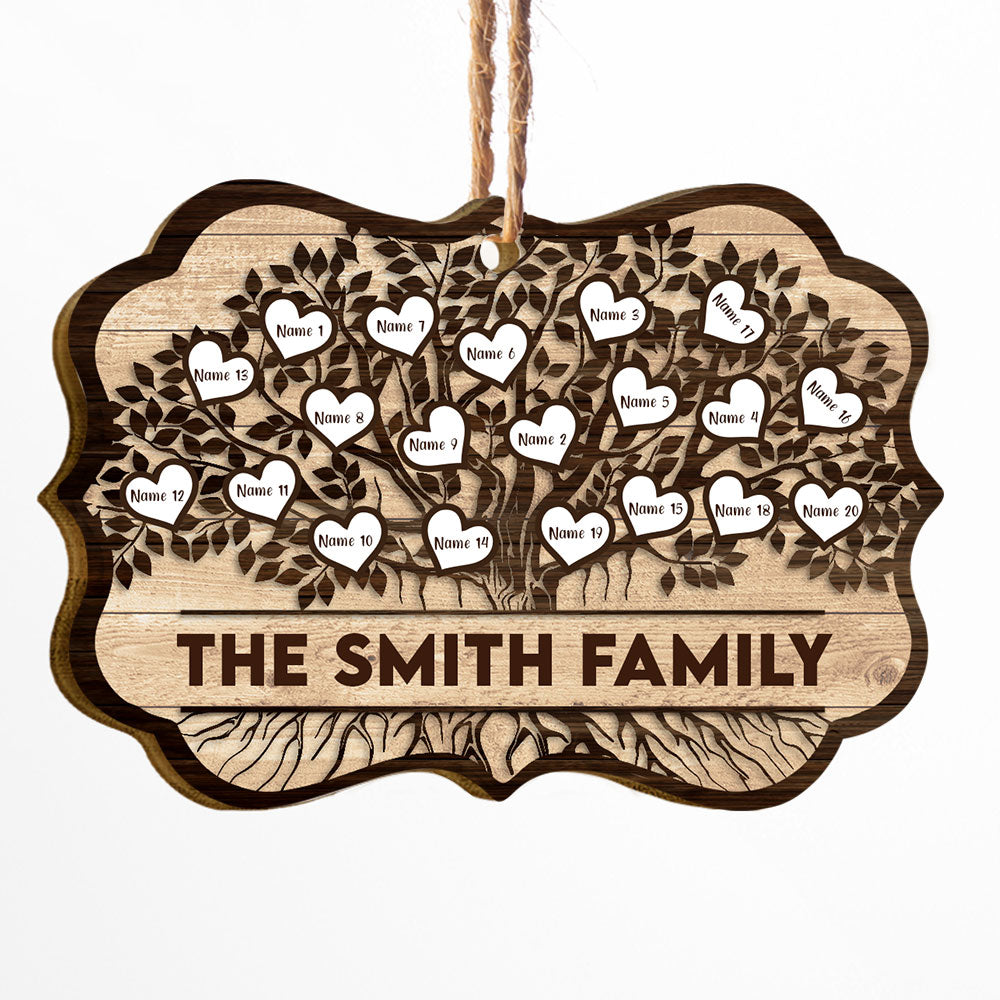 There Is No Greater Gift Than The Love Shared By A Family - Personalized Two-Sided Wooden Ornament - Christmas Gift For Fathers, Mothers, Daughters & Sons ORN0810