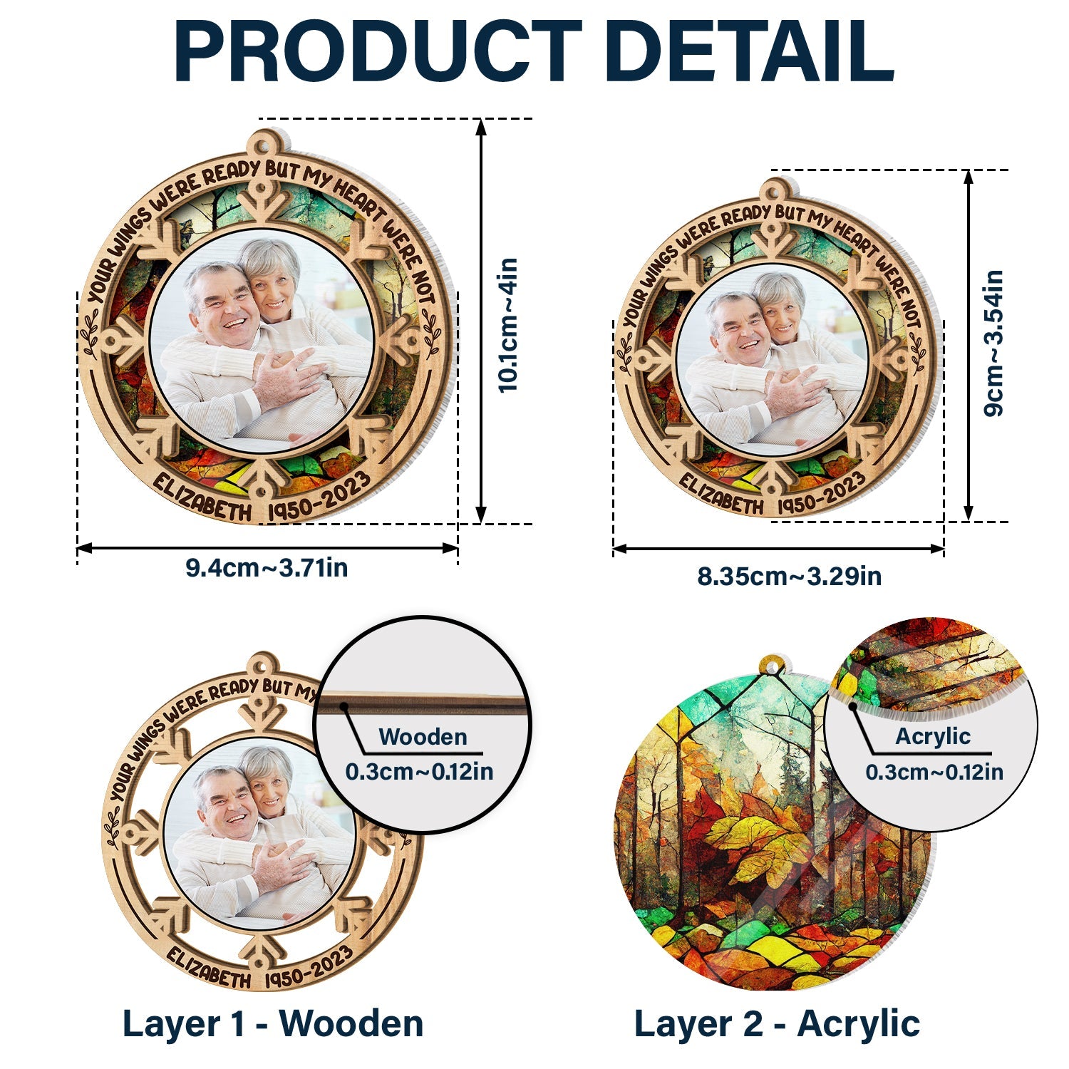 Custom Photo I Am Always With You - Memorial Gift - Personalized Suncatcher Ornament ORNA1210