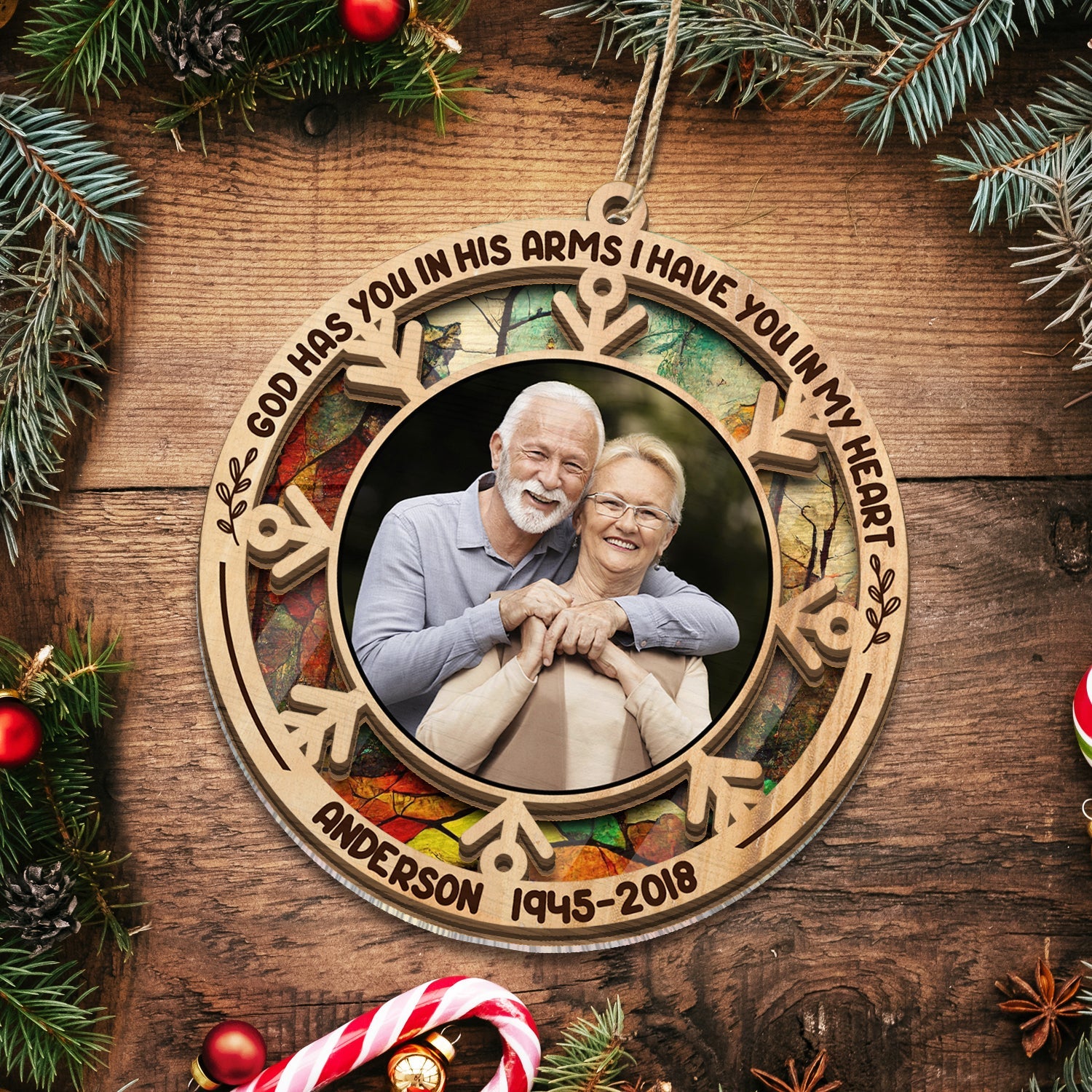 Custom Photo I Am Always With You - Memorial Gift - Personalized Suncatcher Ornament ORNA1210