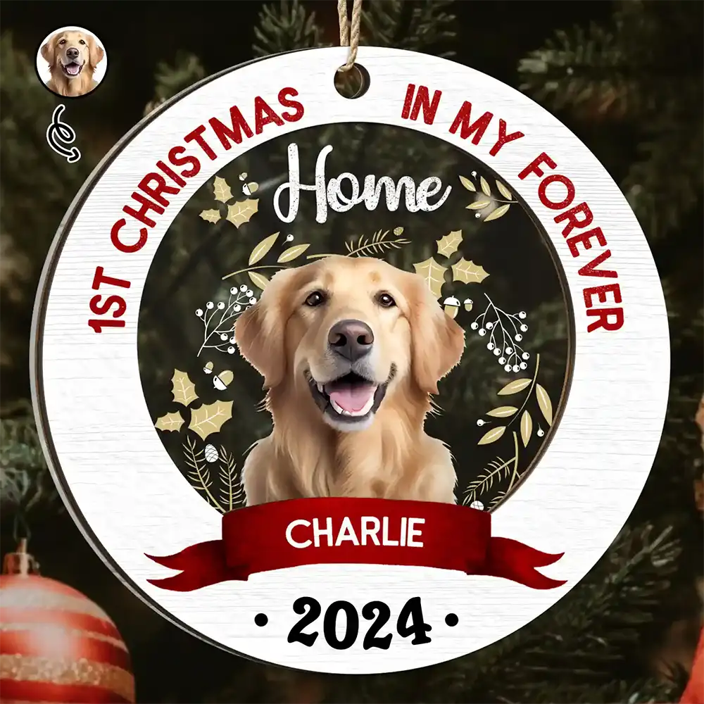 Custom Photo My Forever Home - Christmas Gift For Pet Lovers - Personalized 2-Layered Mix Ornament ORNA1210