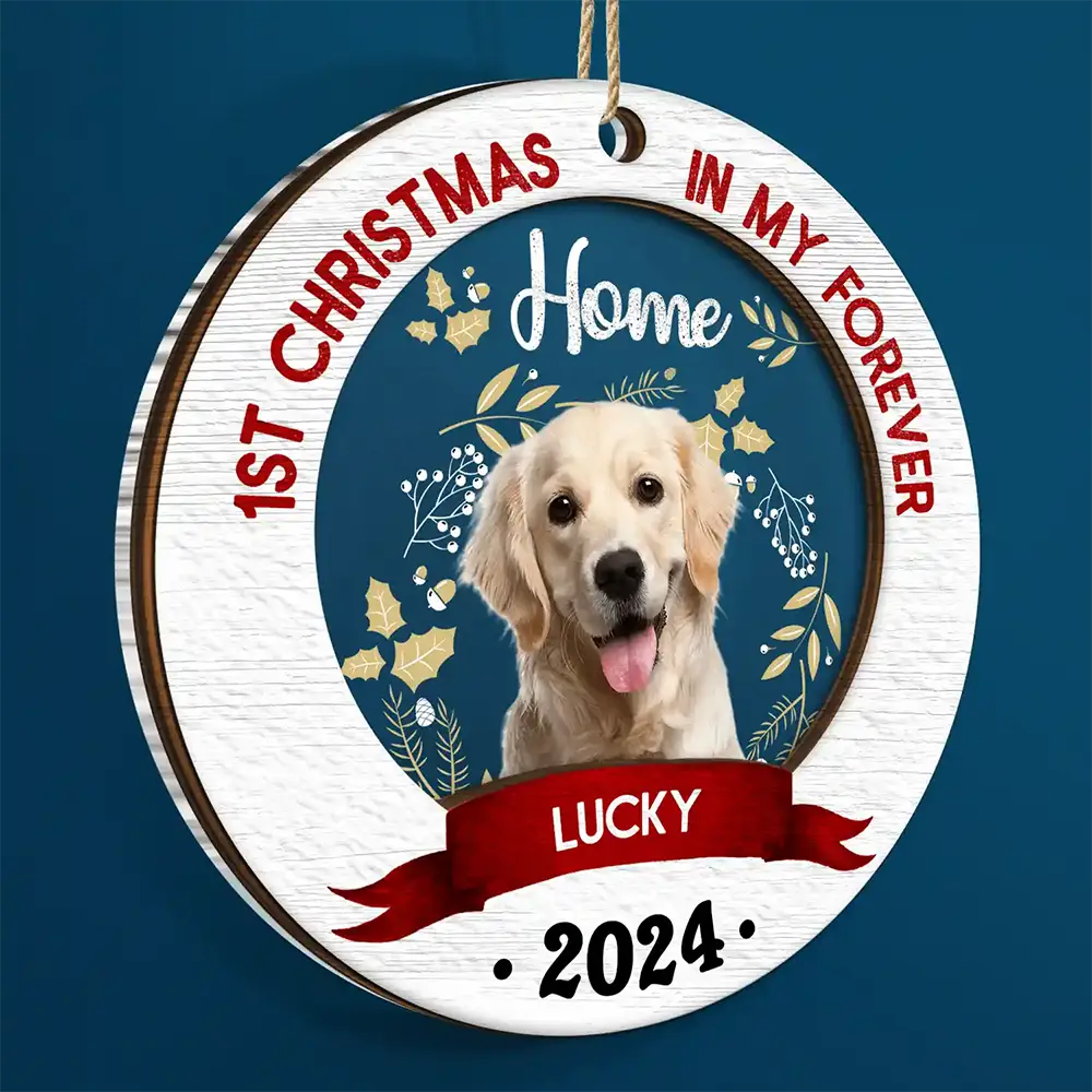 Custom Photo My Forever Home - Christmas Gift For Pet Lovers - Personalized 2-Layered Mix Ornament ORNA1210