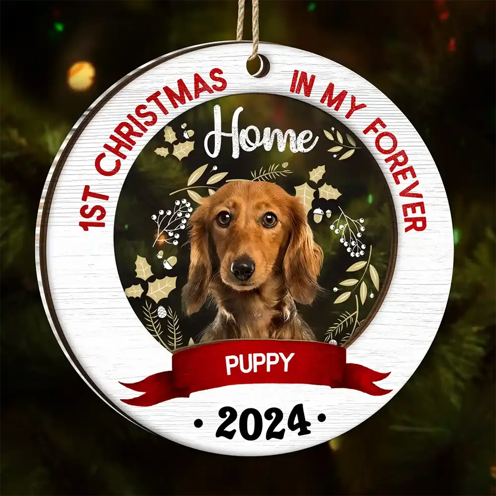 Custom Photo My Forever Home - Christmas Gift For Pet Lovers - Personalized 2-Layered Mix Ornament ORNA1210