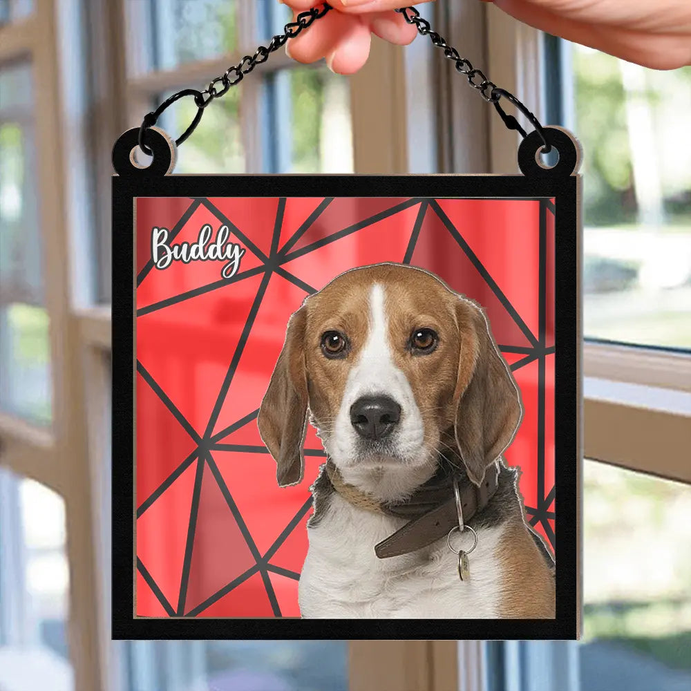 Custom Photo Life Is Better With Dogs Cats - Personalized Window Hanging Suncatcher Ornament ORNA1210