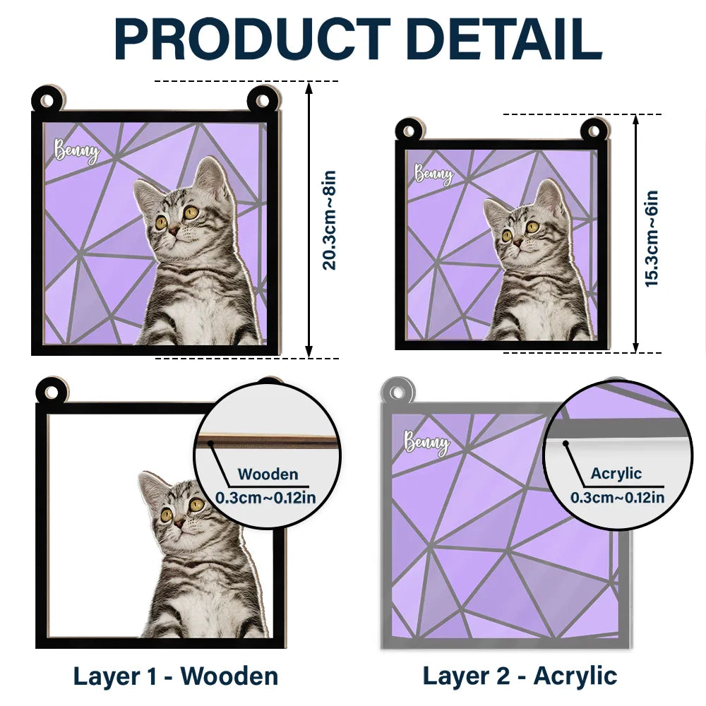 Custom Photo Life Is Better With Dogs Cats - Personalized Window Hanging Suncatcher Ornament ORNA1210