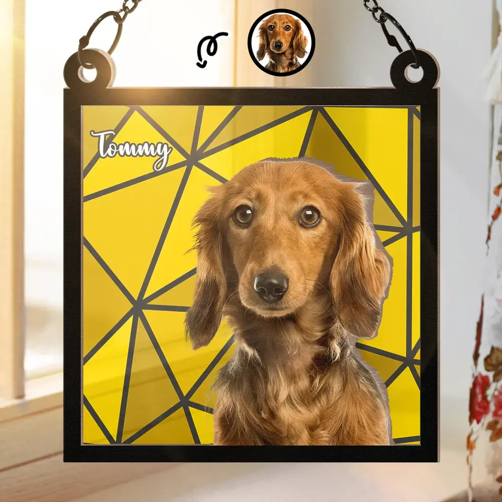 Custom Photo Life Is Better With Dogs Cats - Personalized Window Hanging Suncatcher Ornament ORNA1210
