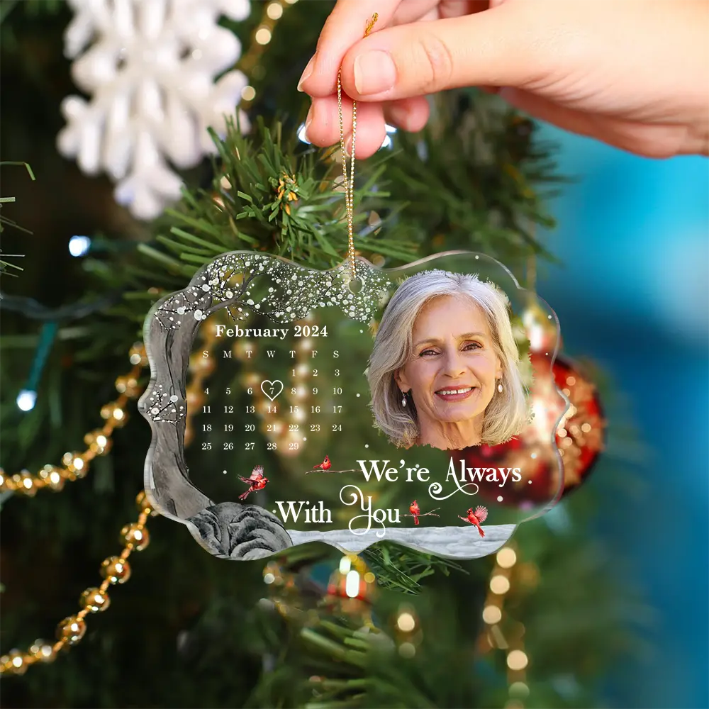 Christmas Custom Photo The Moment Your Heart Stopped Calendar - Personalized Medallion Acrylic Ornament ORNA1210