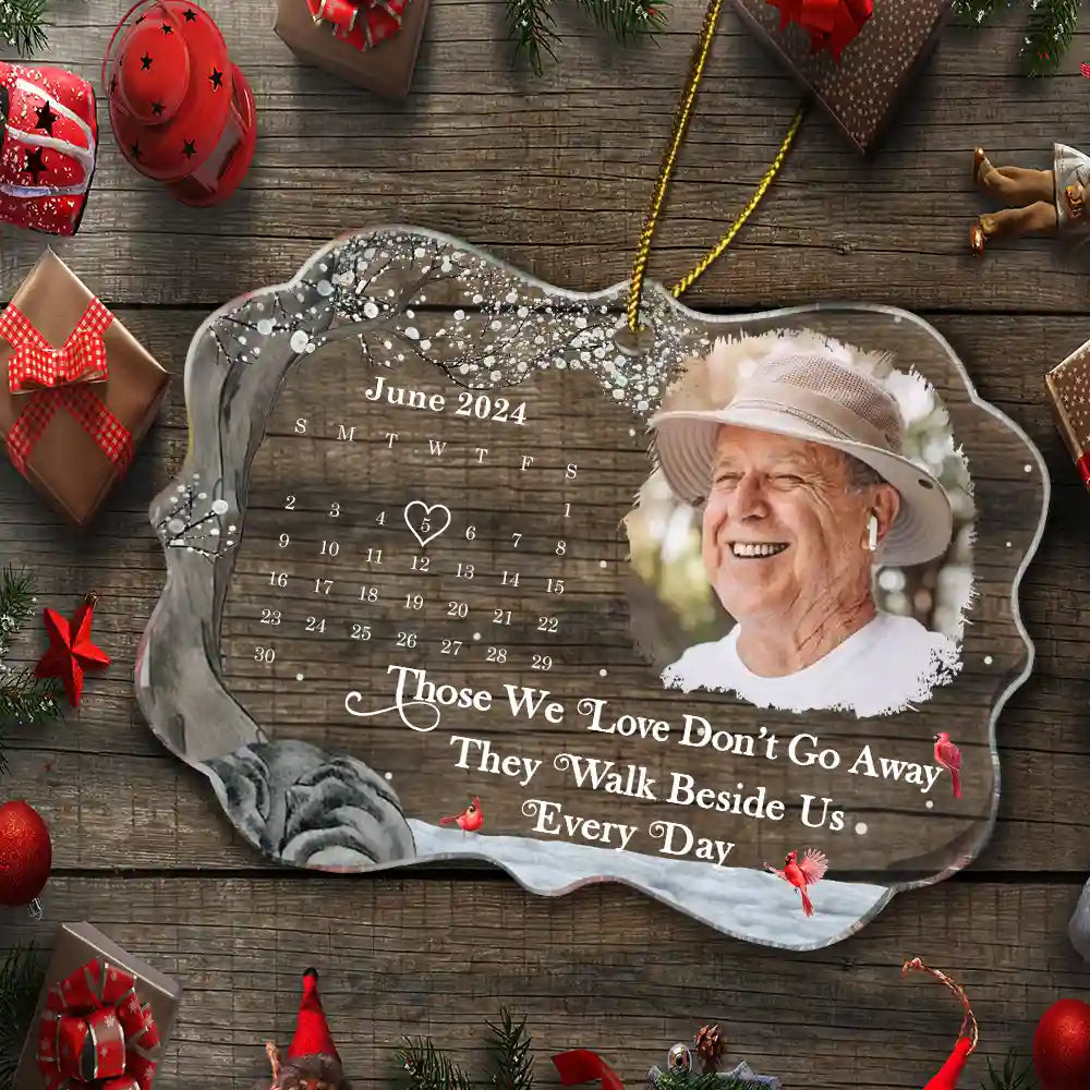 Christmas Custom Photo The Moment Your Heart Stopped Calendar - Personalized Medallion Acrylic Ornament ORNA1210