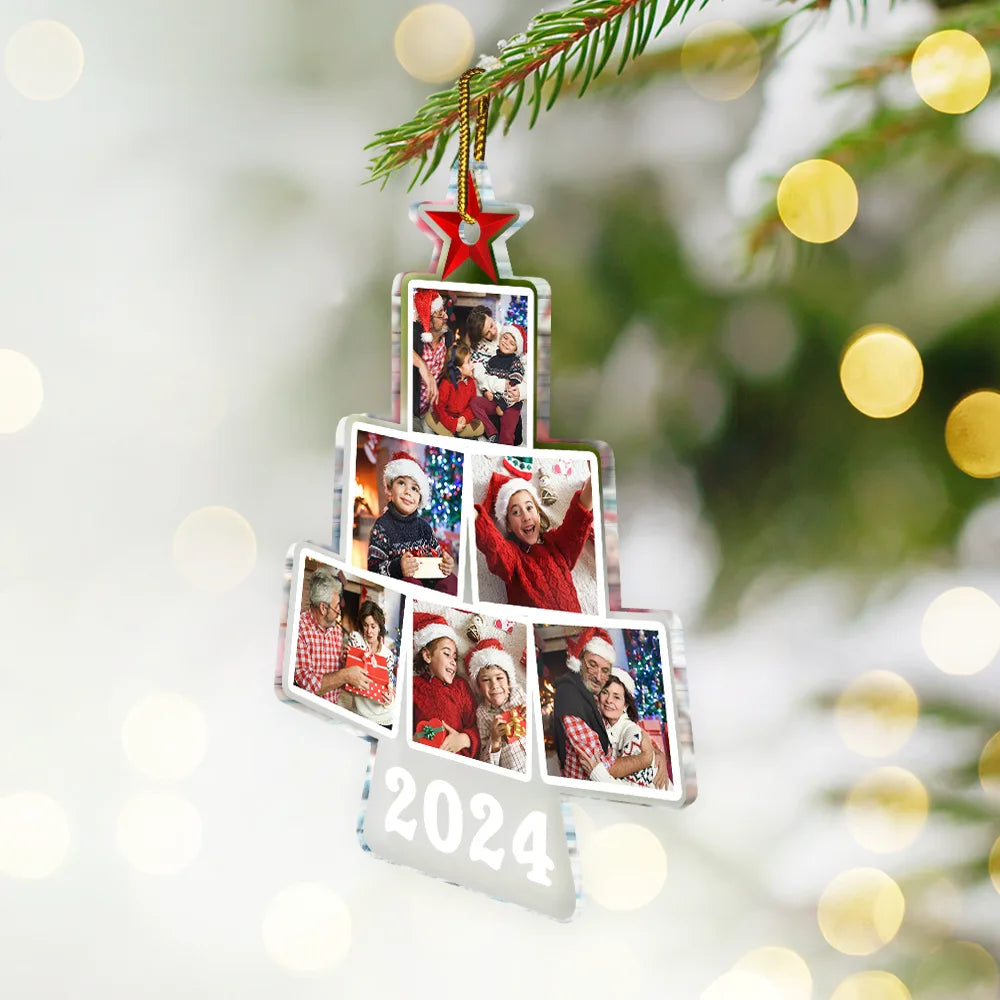 Custom Photo Christmas Tree - Personalized Custom Shaped Acrylic Ornament ORNA1210