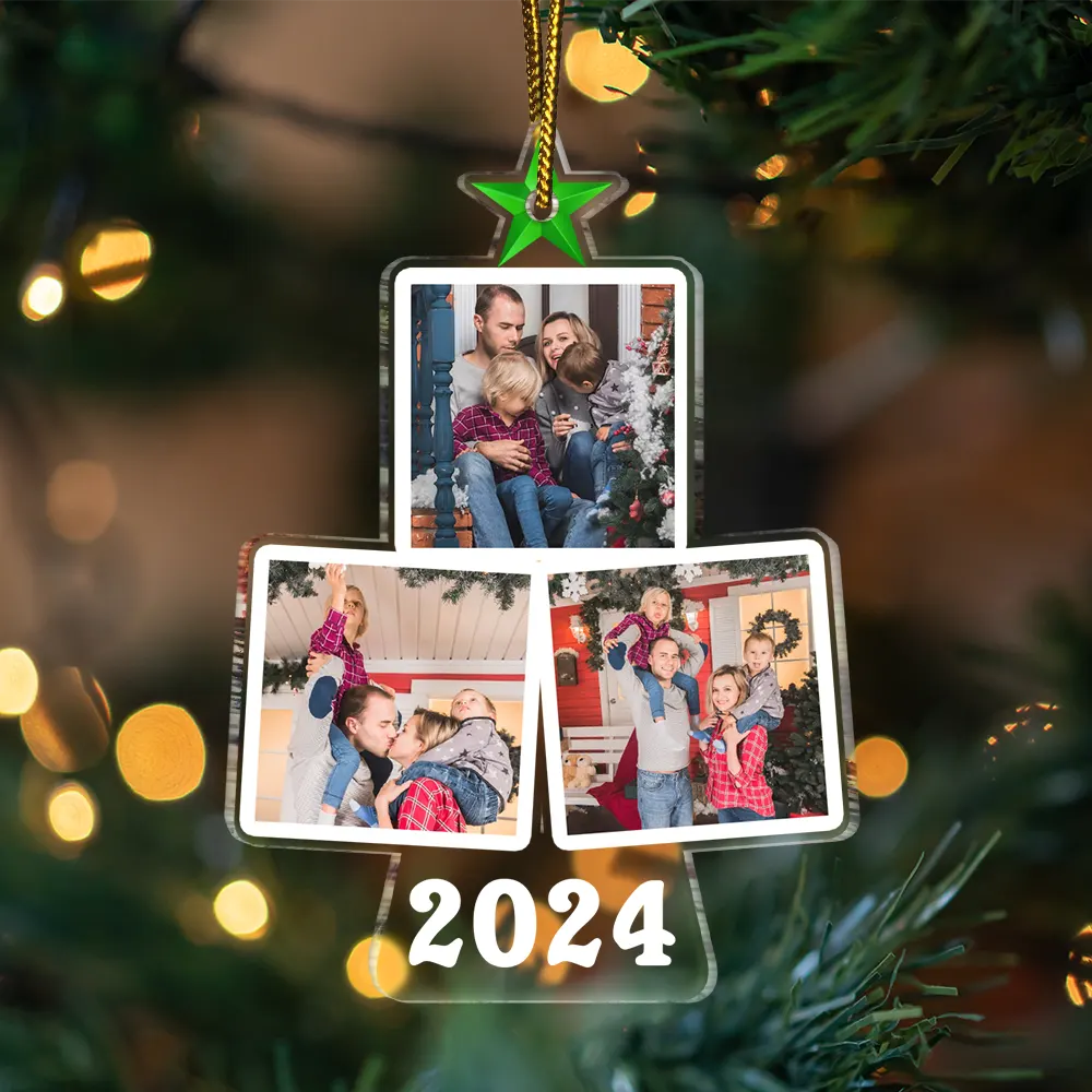 Custom Photo Christmas Tree - Personalized Custom Shaped Acrylic Ornament ORNA1210