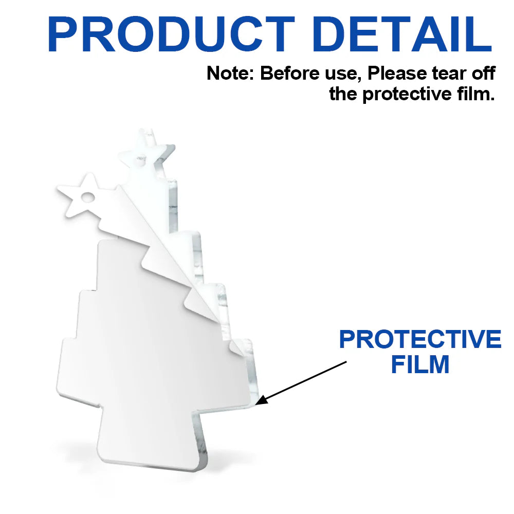 Custom Photo Christmas Tree - Personalized Custom Shaped Acrylic Ornament ORNA1210