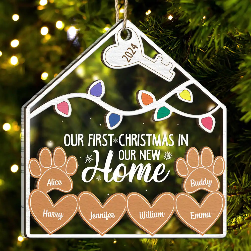 Our 1st Christmas In Our New Home - Personalized 2-Layered Mix Ornament ORNA1210