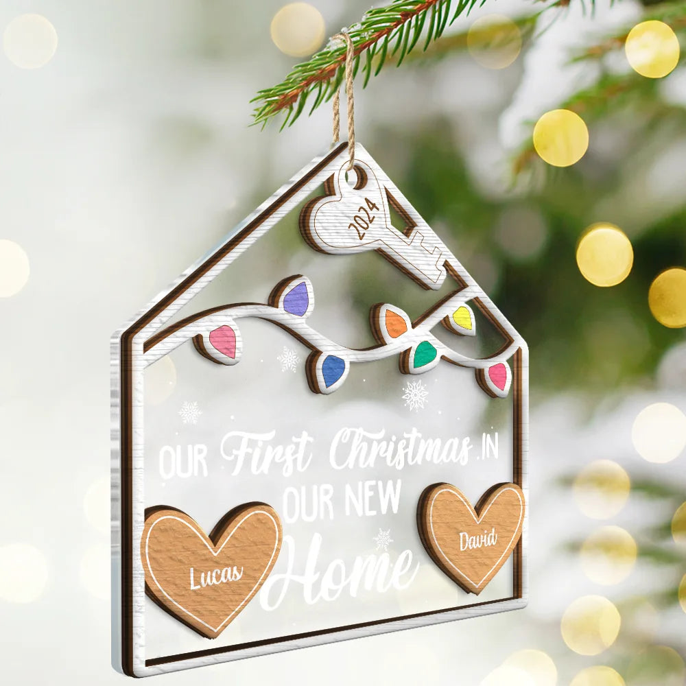 Our 1st Christmas In Our New Home - Personalized 2-Layered Mix Ornament ORNA1210