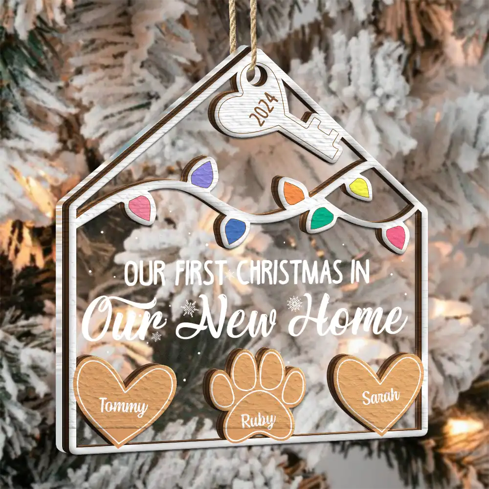 Our 1st Christmas In Our New Home - Personalized 2-Layered Mix Ornament ORNA1210