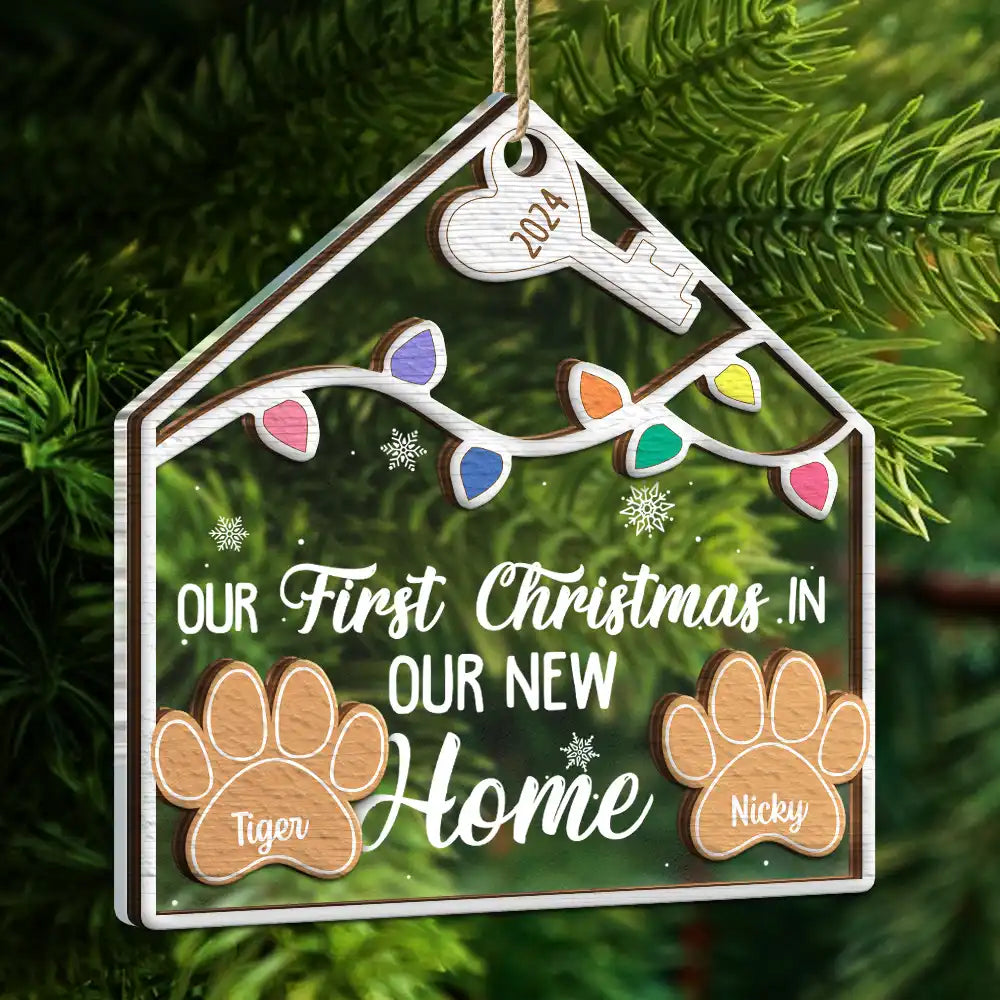Our 1st Christmas In Our New Home - Personalized 2-Layered Mix Ornament ORNA1210
