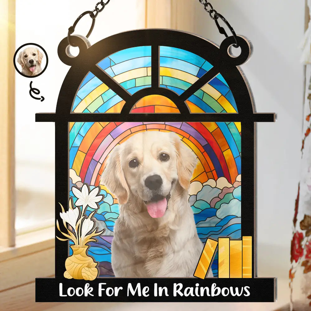Custom Photo Look For Me - Personalized Window Hanging Suncatcher Ornament ORNA1210