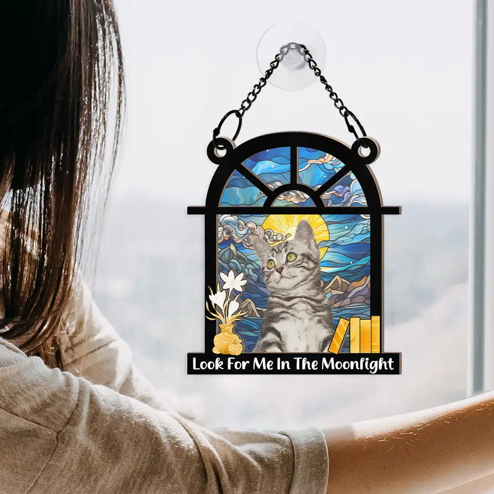 Custom Photo Look For Me - Personalized Window Hanging Suncatcher Ornament ORNA1210