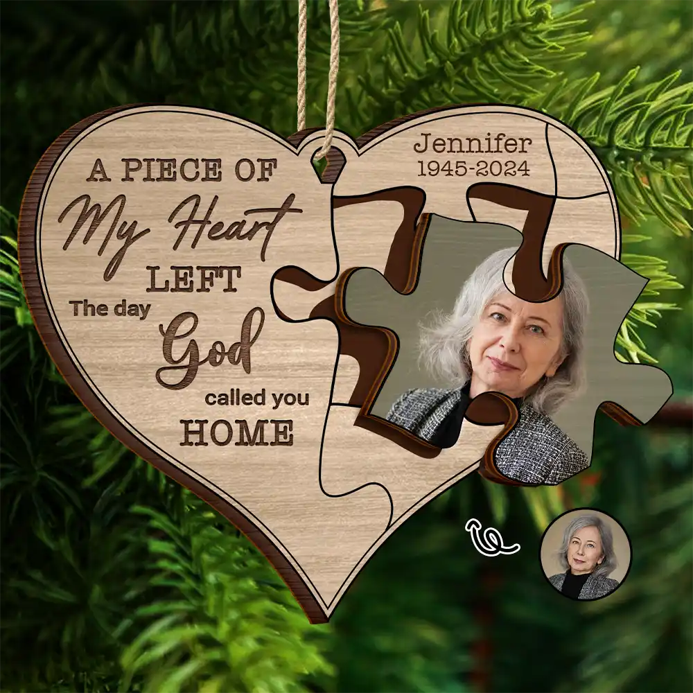 Custom Photo Memorial The Day God Called You Home - Personalized 2-Layered Wooden Ornament ORNA1210