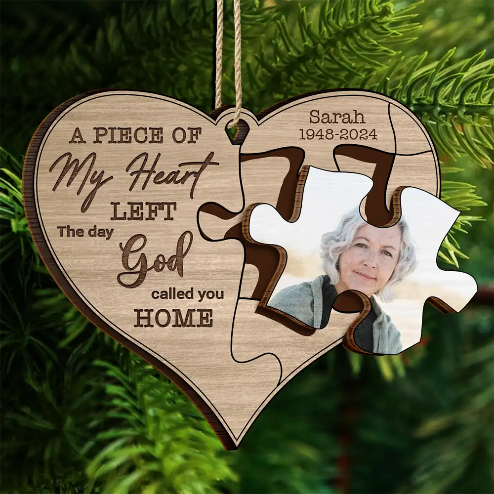 Custom Photo Memorial The Day God Called You Home - Personalized 2-Layered Wooden Ornament ORNA1210