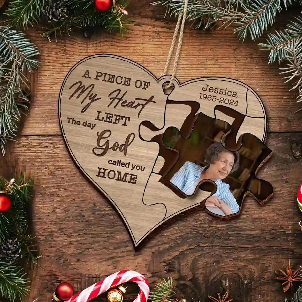 Custom Photo Memorial The Day God Called You Home - Personalized 2-Layered Wooden Ornament ORNA1210