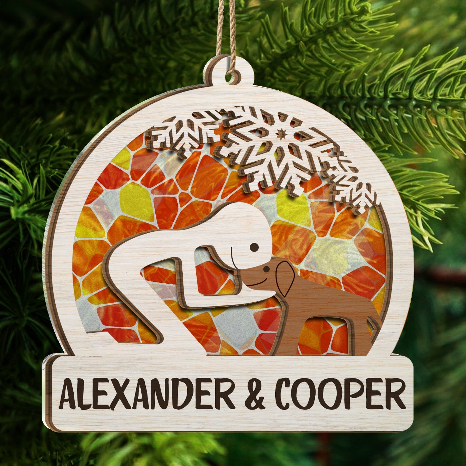 Loving Fur Babies - Christmas Gift For Dog Lovers, Cat Lovers, Pet Owners - Personalized Suncatcher Ornament ORNA1210