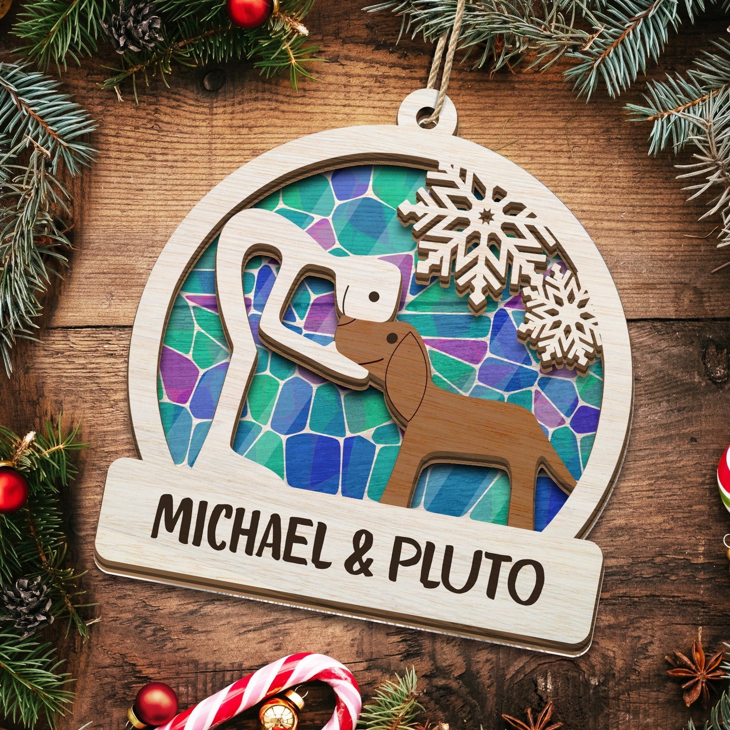 Loving Fur Babies - Christmas Gift For Dog Lovers, Cat Lovers, Pet Owners - Personalized Suncatcher Ornament ORNA1210