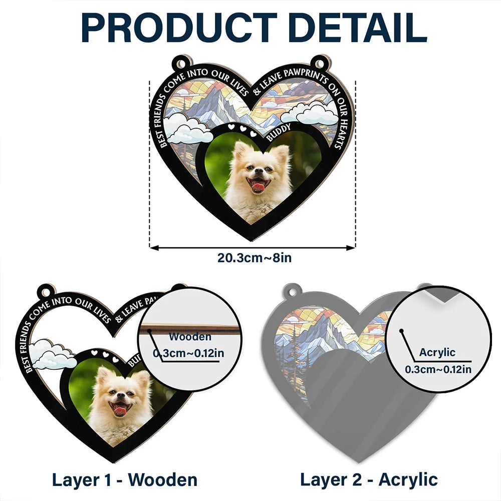 Custom Photo My Favorite Hello And Hardest Goodbye - Personalized Window Hanging Suncatcher Ornament ORNA1210