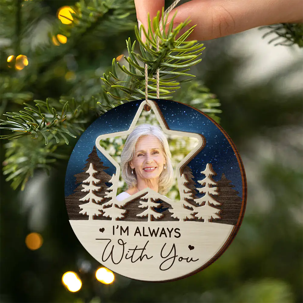 Custom Photo I'll See You On The Other Side Of The Stars - Personalized 2-Layered Wooden Ornament ORNA1210