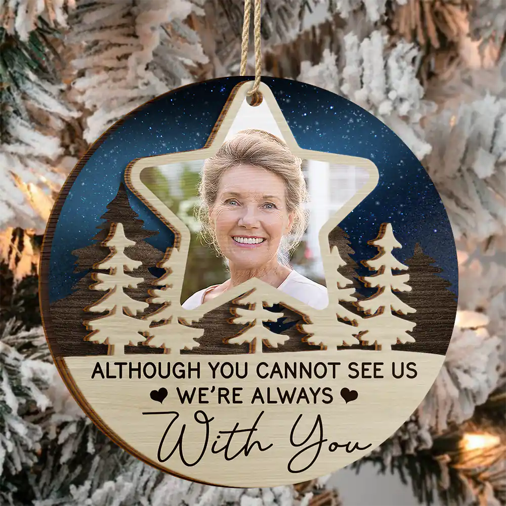 Custom Photo I'll See You On The Other Side Of The Stars - Personalized 2-Layered Wooden Ornament ORNA1210