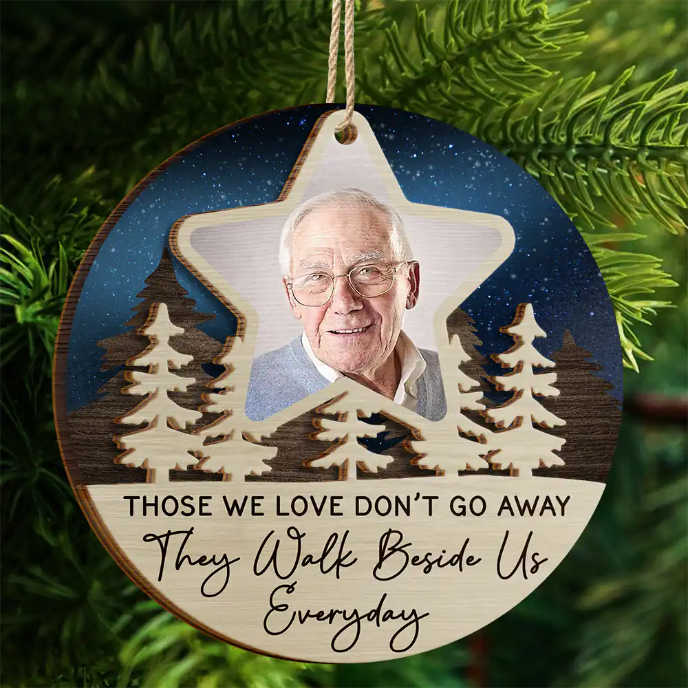 Custom Photo I'll See You On The Other Side Of The Stars - Personalized 2-Layered Wooden Ornament ORNA1210