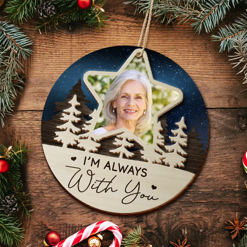 Custom Photo I'll See You On The Other Side Of The Stars - Personalized 2-Layered Wooden Ornament ORNA1210
