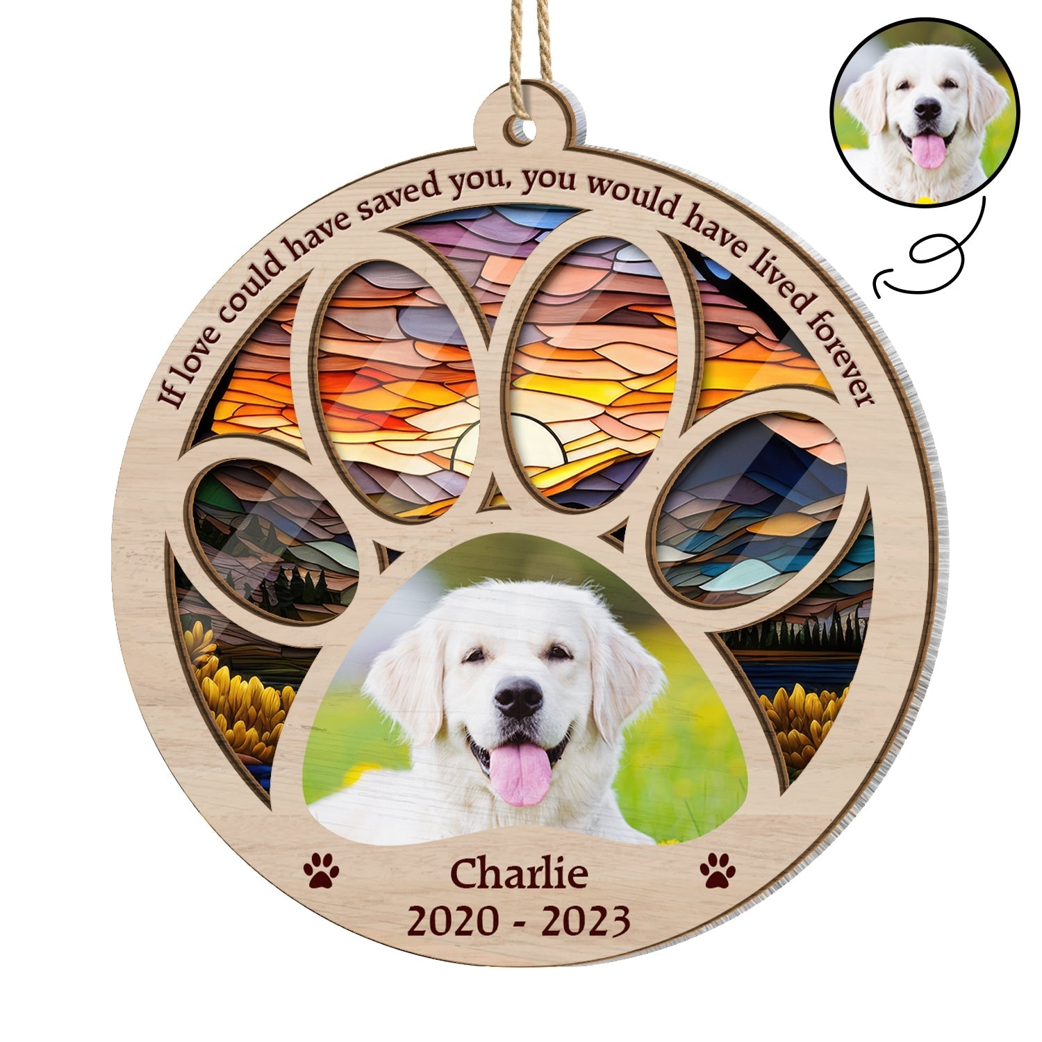 Custom Photo You Would Have Lived Forever - Christmas Gift Dog And Cat Lovers, Pet Memorial Gift - Personalized Suncatcher Ornament ORNA1210