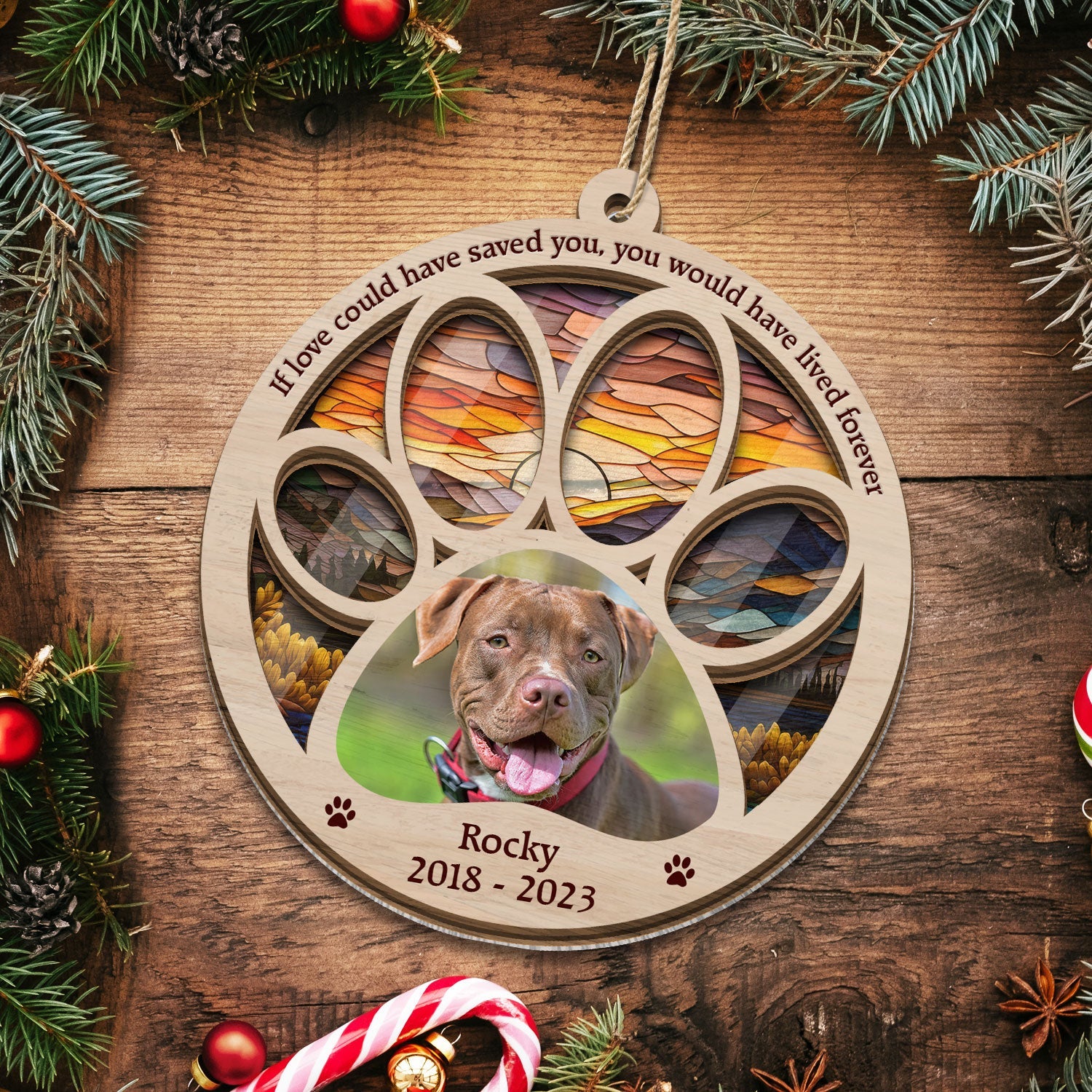 Custom Photo You Would Have Lived Forever - Christmas Gift Dog And Cat Lovers, Pet Memorial Gift - Personalized Suncatcher Ornament ORNA1210