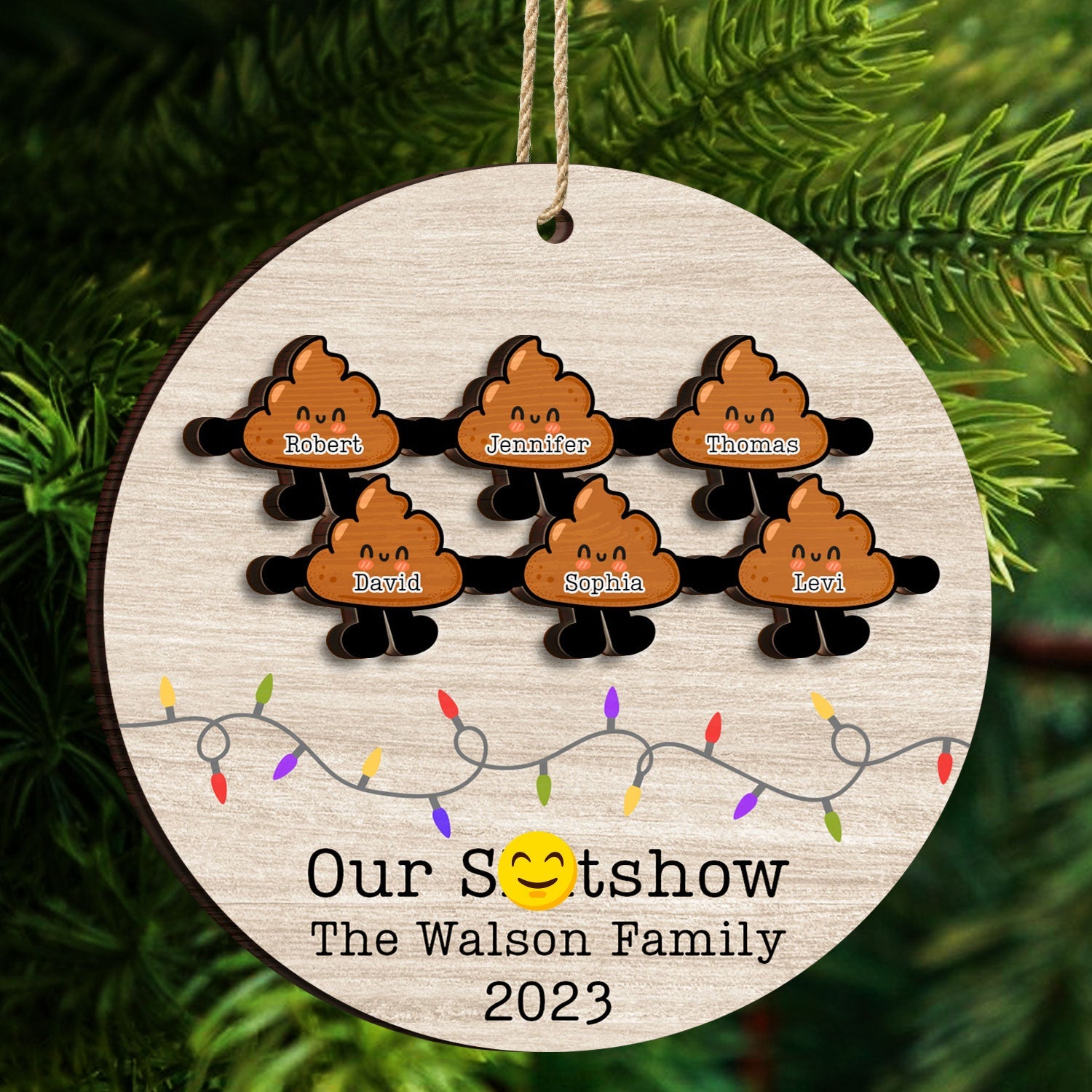 Our Family - Funny Gift For Family - Personalized 2-Layered Wooden Ornament ORNA1210