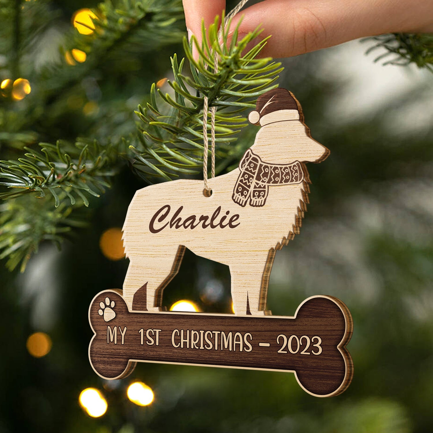 My 1st, 2nd, 3rd, 4th... Christmas 2023 - Xmas Gift For Dog Lovers, Pet Owners - Personalized Wooden Cutout Ornament ORNA1210