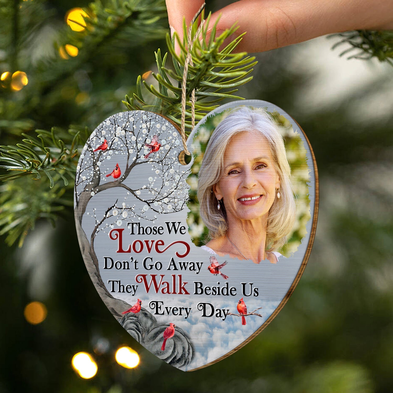 Custom Photo I'm Always With You - Christmas, Memorial Gift For Family, Siblings, Friends - Personalized Custom Shaped Wooden Ornament ORNA1210