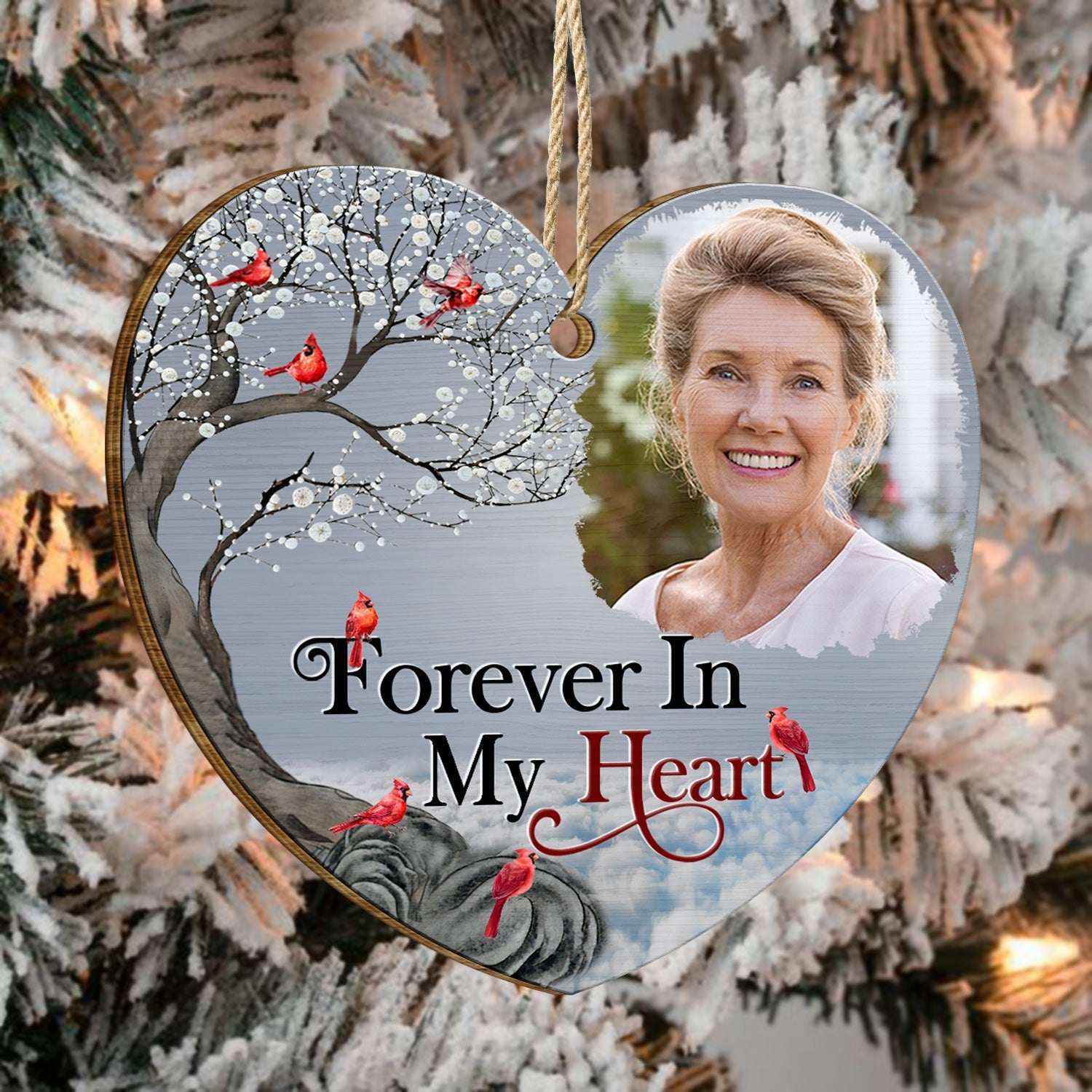 Custom Photo I'm Always With You - Christmas, Memorial Gift For Family, Siblings, Friends - Personalized Custom Shaped Wooden Ornament ORNA1210