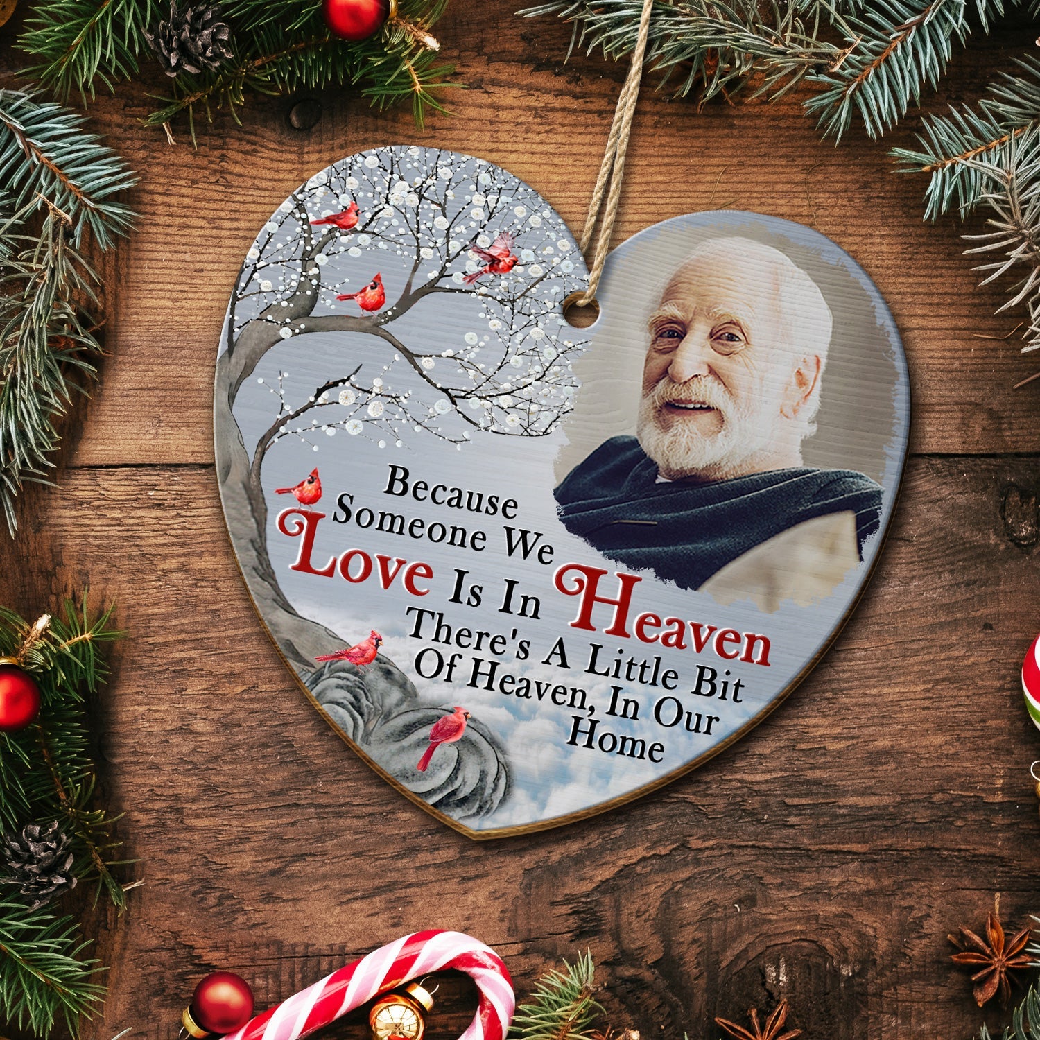 Custom Photo I'm Always With You - Christmas, Memorial Gift For Family, Siblings, Friends - Personalized Custom Shaped Wooden Ornament ORNA1210