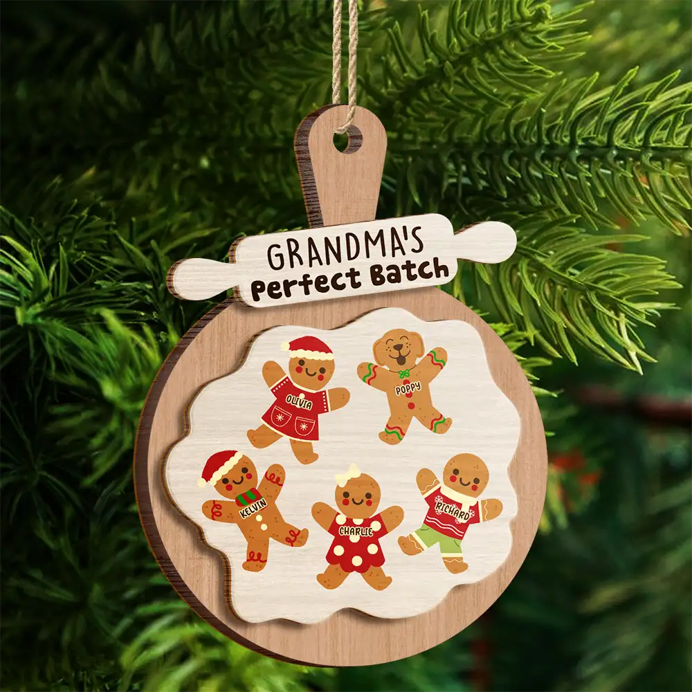 Grandma Grandpa Perfect Batch - Personalized 2-Layered Wooden Ornament ORNA1210