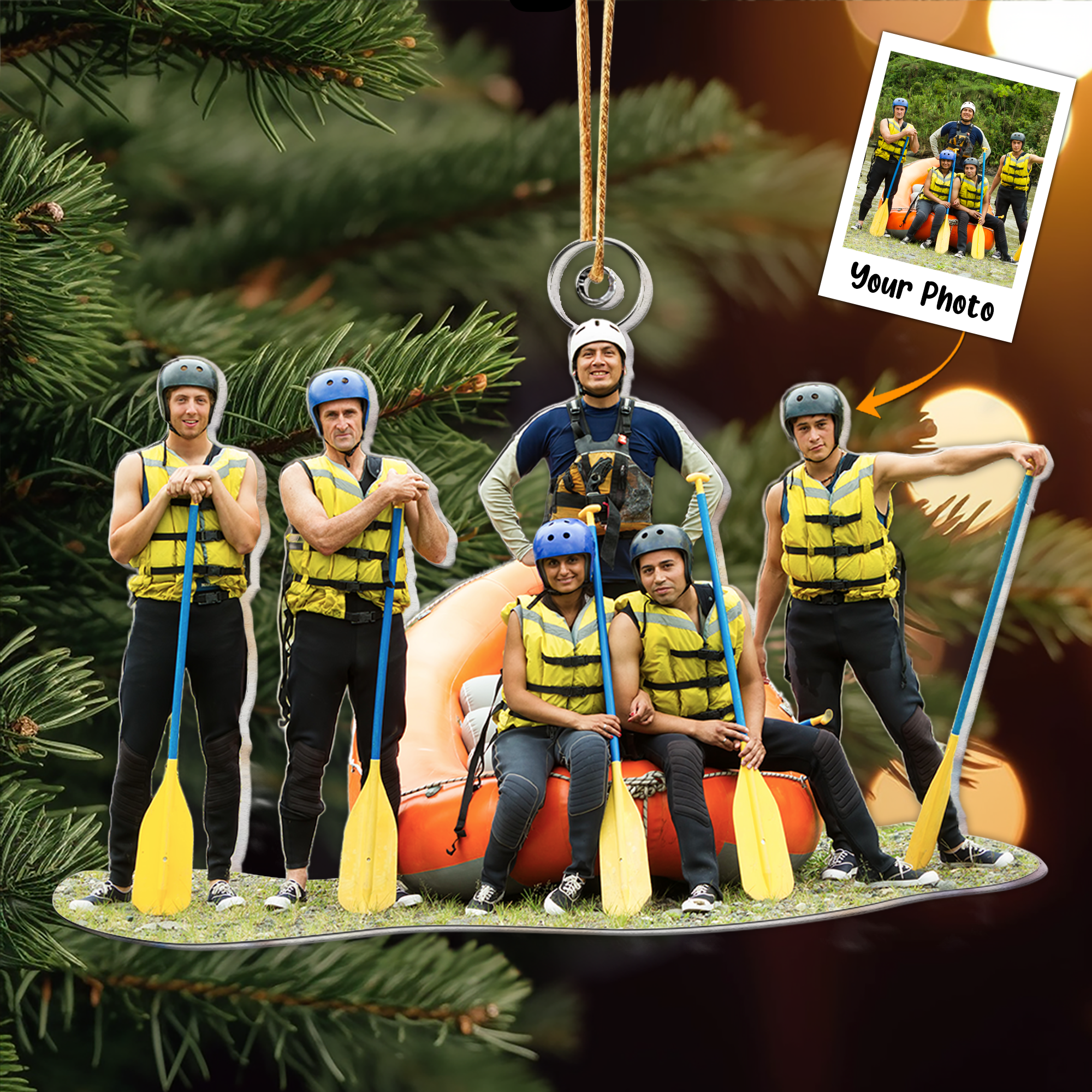 The Best Team To Go Rafting With - Personalized Acrylic Photo Ornament ORNA1210