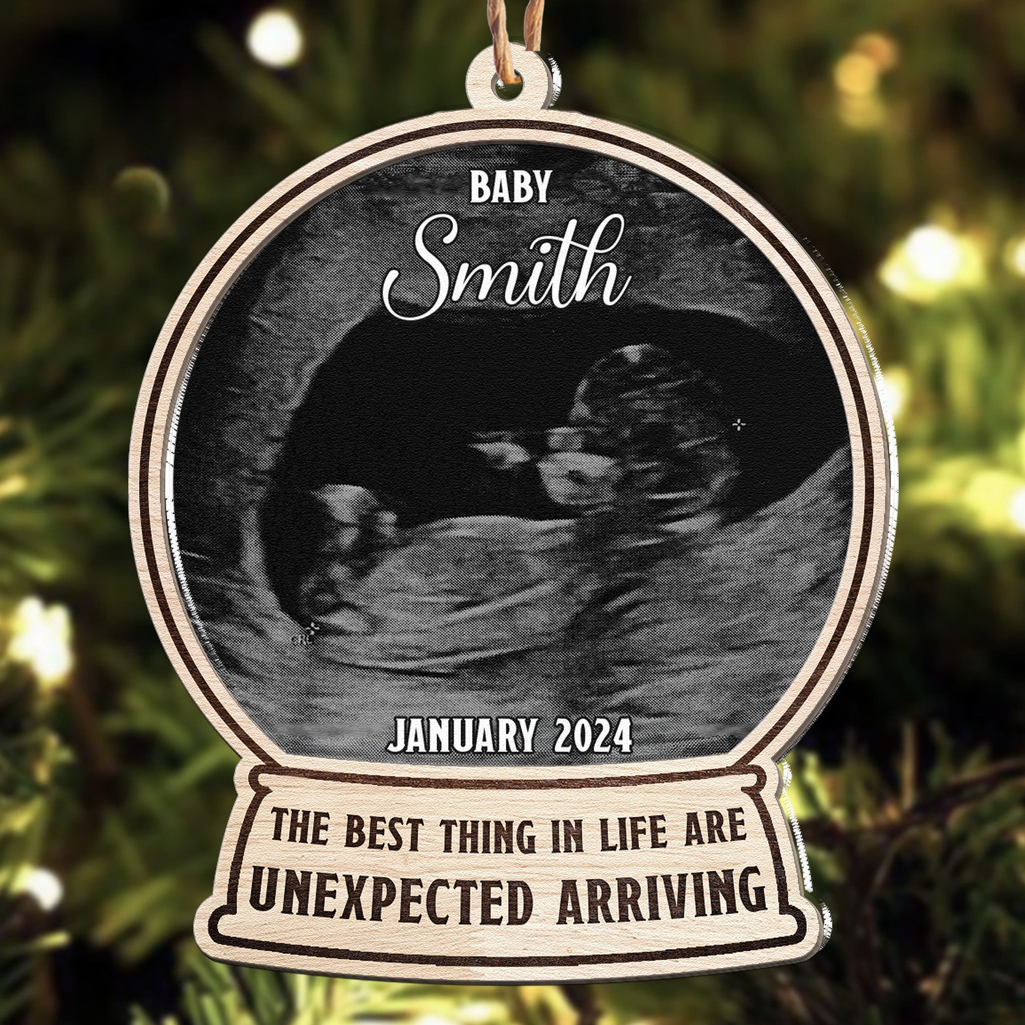 The Best Thing In Life - Personalized Photo Wood And Acrylic Ornament ORN0810