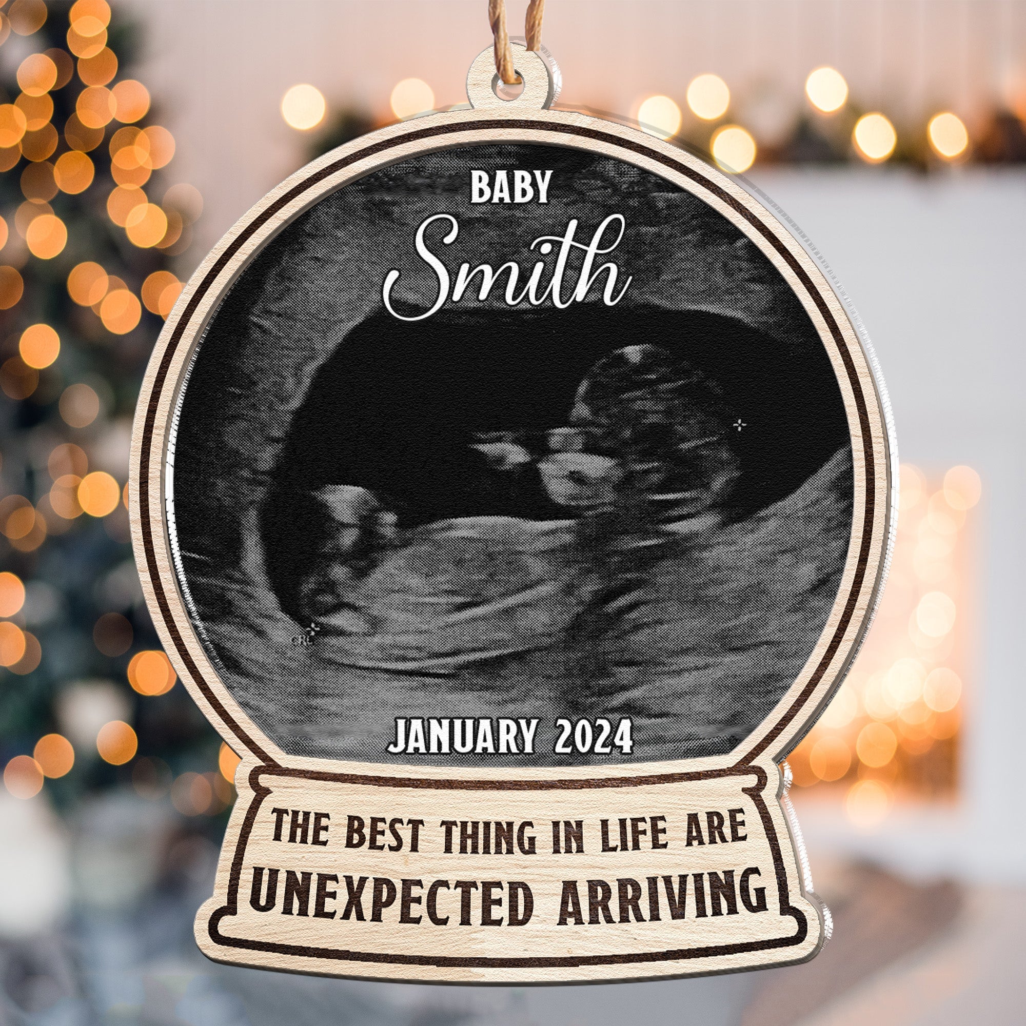 The Best Thing In Life - Personalized Photo Wood And Acrylic Ornament ORN0810