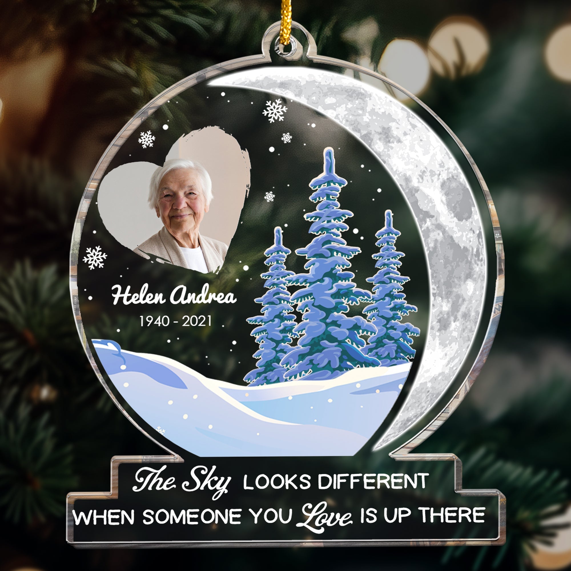 The Sky Looks Different When You Have Someone You Love Up There - Personalized Acrylic Ornament ORNA1210