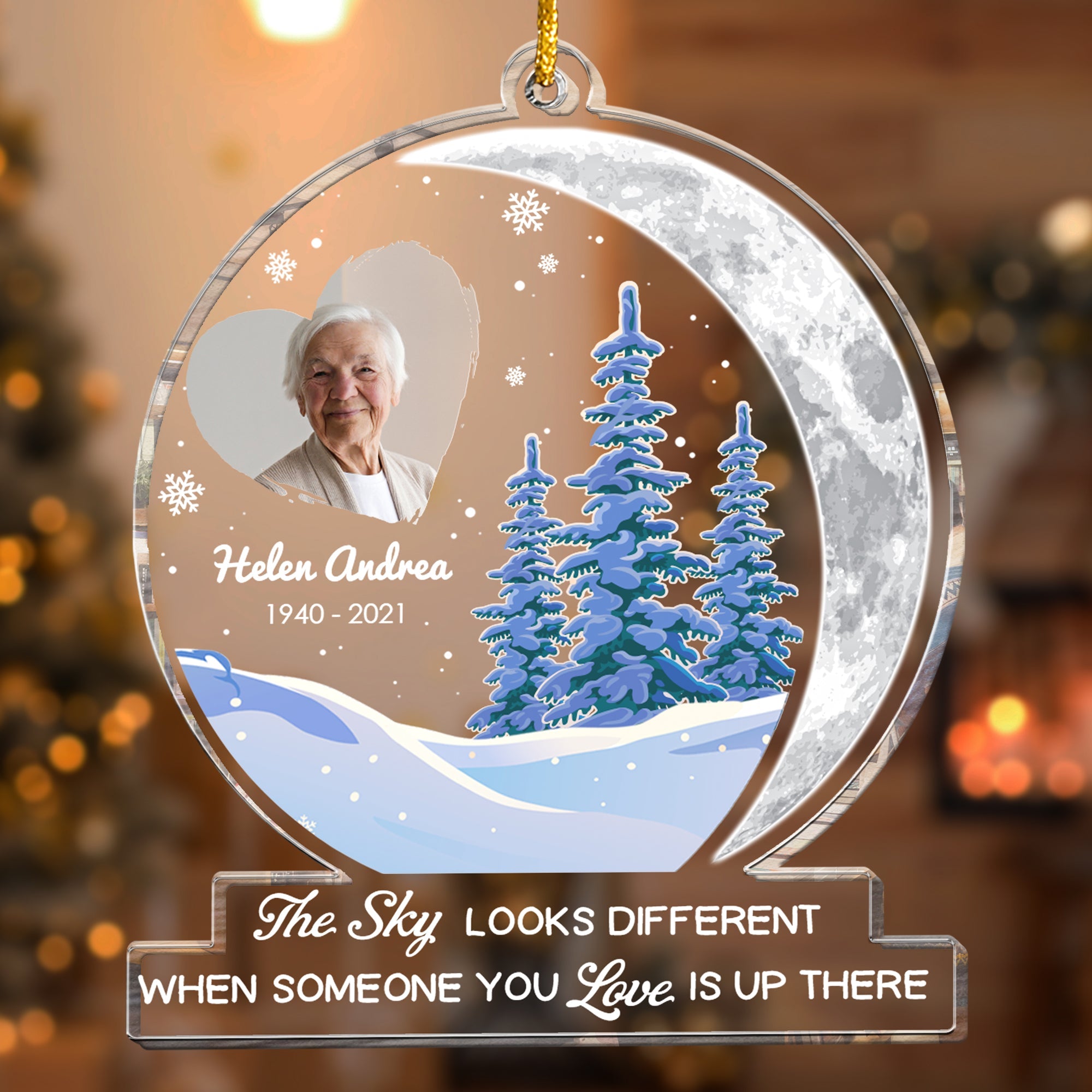 The Sky Looks Different When You Have Someone You Love Up There - Personalized Acrylic Ornament ORNA1210